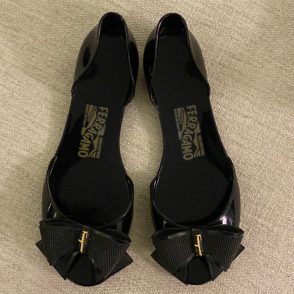 Ferragamo Jelly Bow Flats